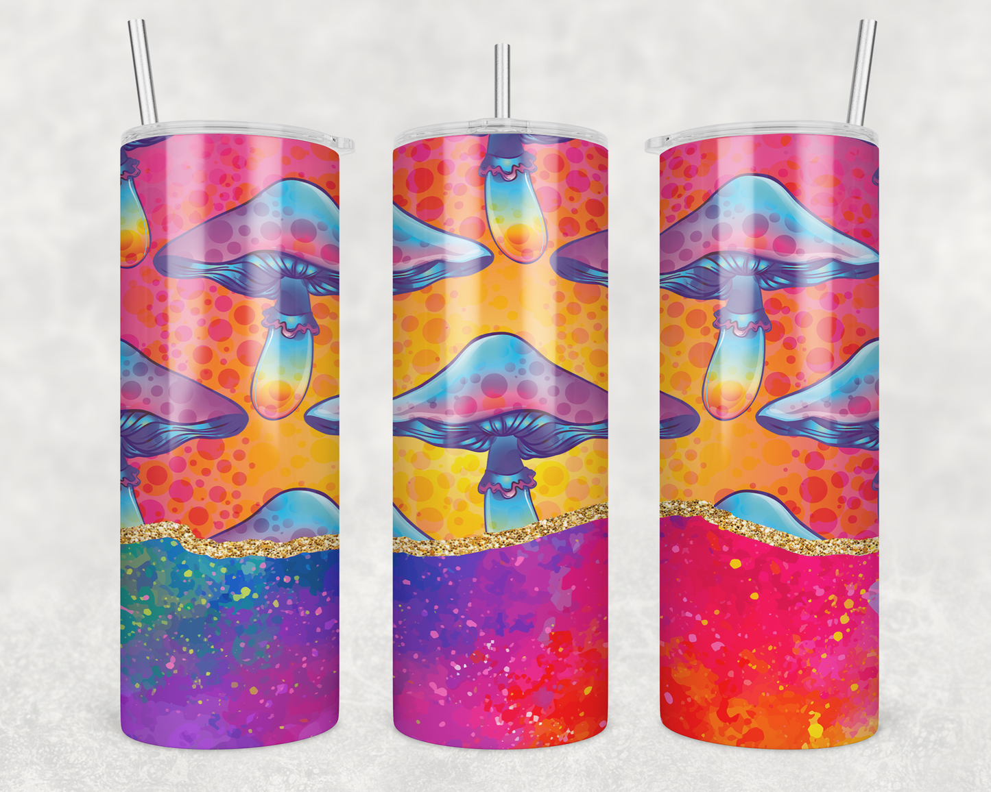 Colorful Mushrooms Tumbler