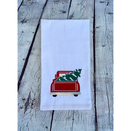 Truck & Tree Tea Towel