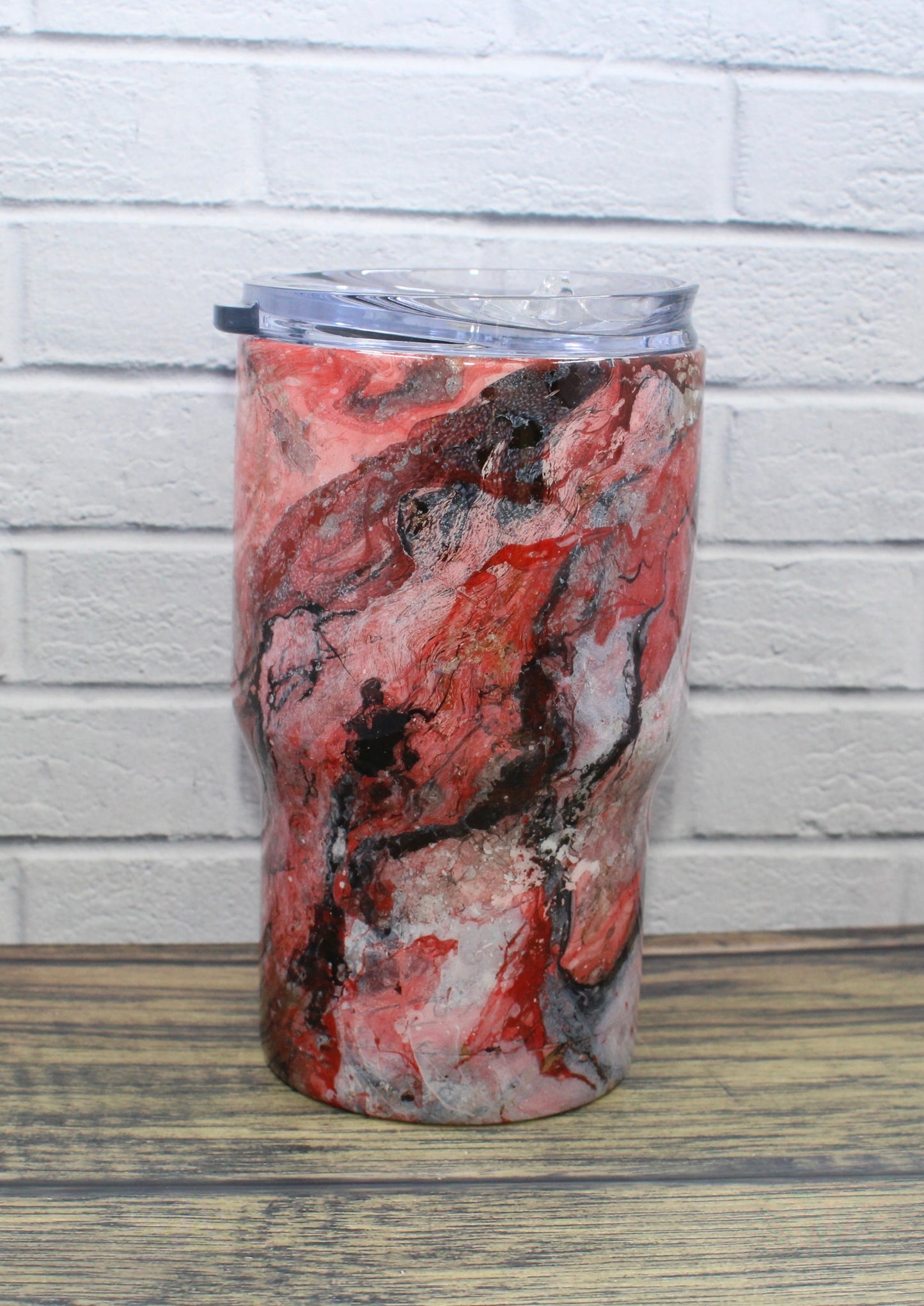 Red Marble Tumbler