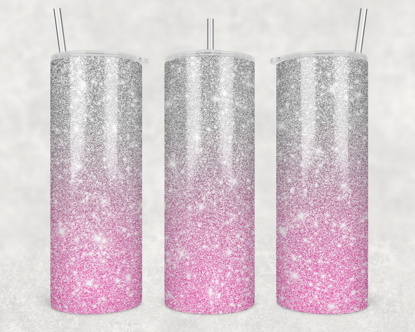 Silver To Pink Ombre Tumbler