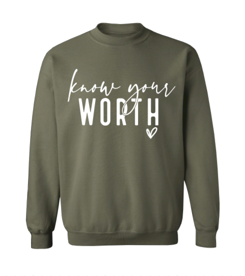 Know Your Worth Crew Neck