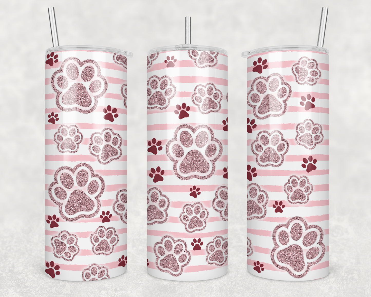 Pink Paws Tumbler