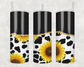 Black Cow Hide With Sunflowers Tumbler