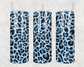 Blue Cheetah Print Tumbler