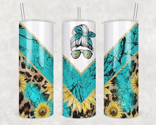 Teal V Split Tumbler