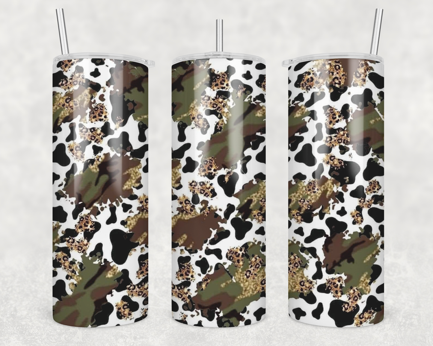 Cow Print & Camouflage Tumbler