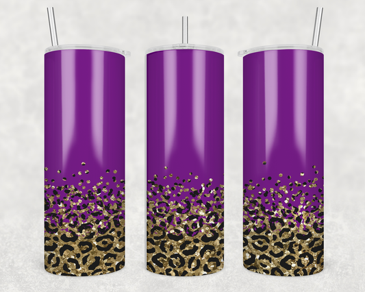 Purple Cheetah Print Tumbler