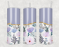 Deep Lavender With Flowers Tumbler