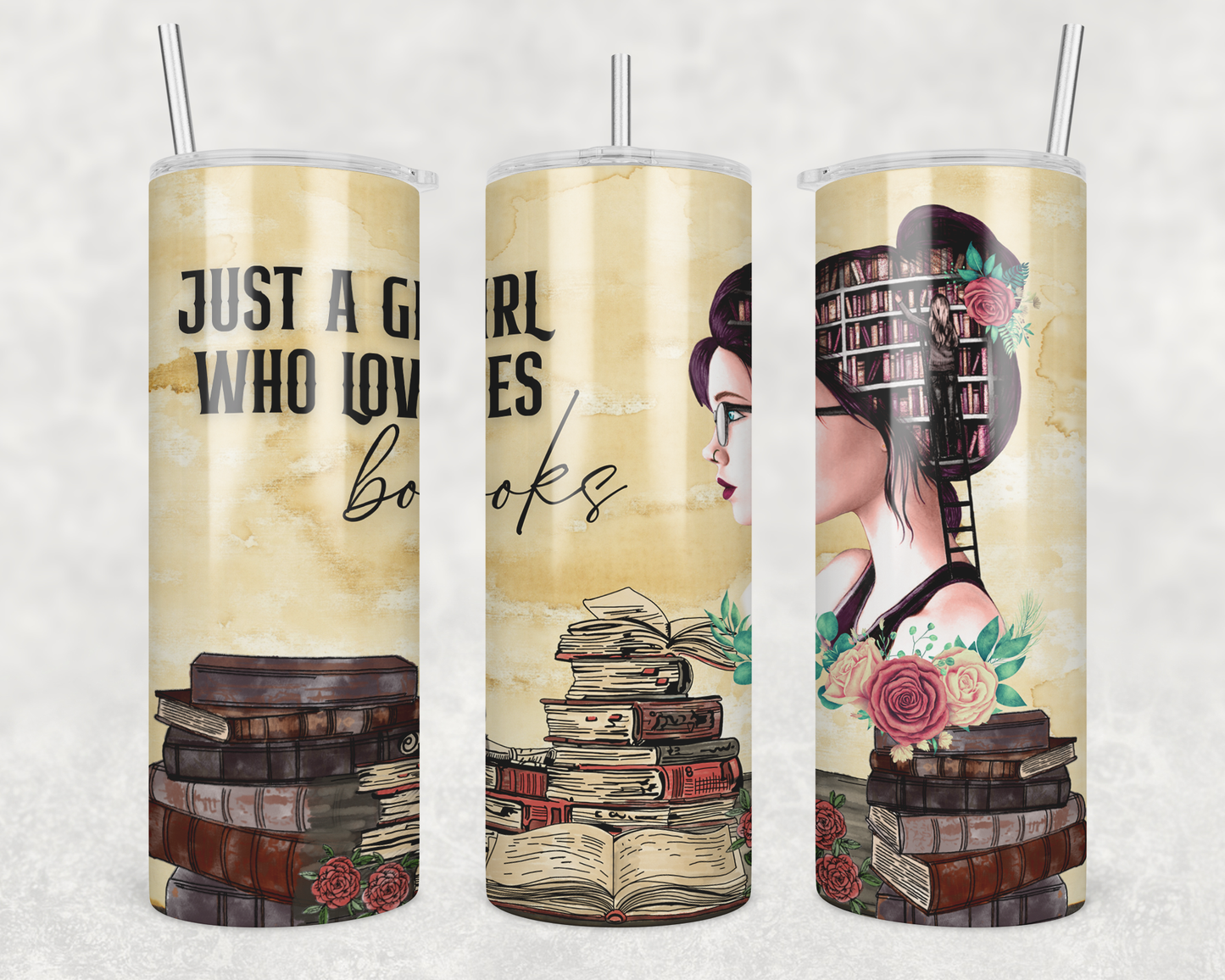 Just A Girl Who Loves Books Tumbler