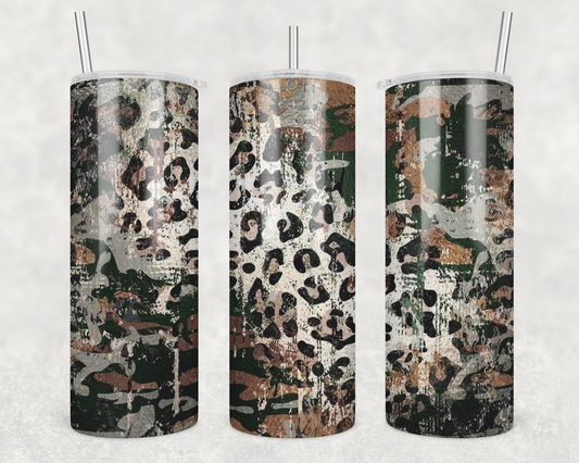 Camouflage & Cheetah Print Tumbler