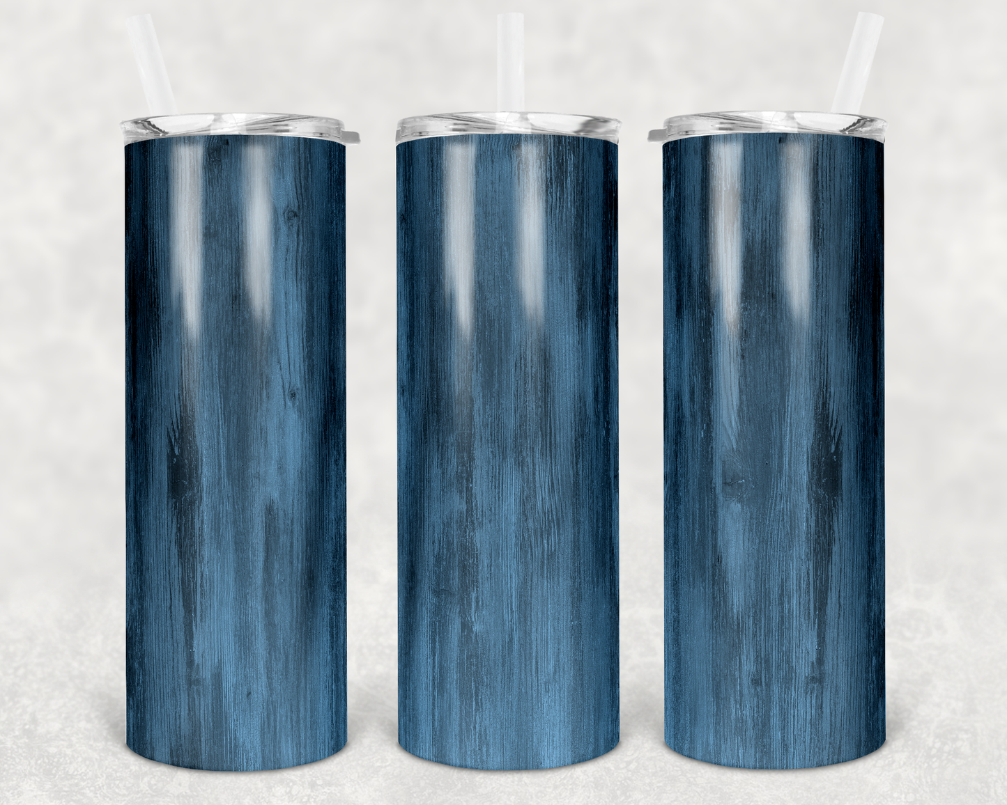 Light Blue Woodgrain Tumbler
