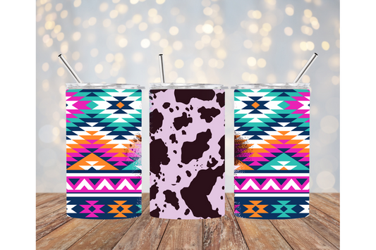 Cow Print & Aztec Tumbler