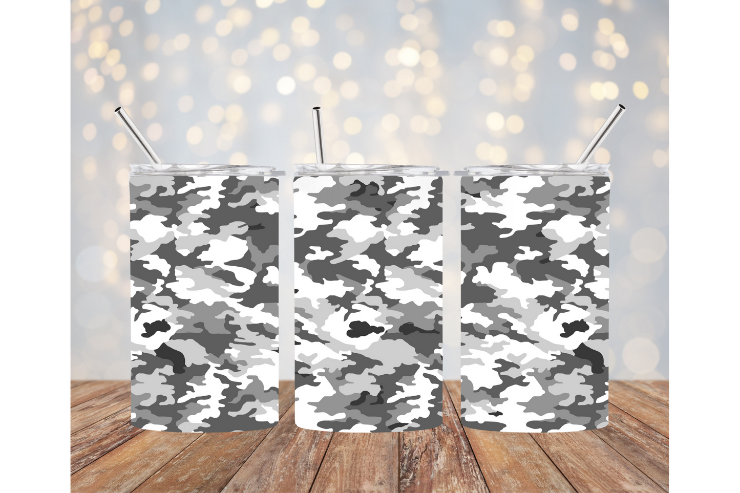 White Camo Tumbler