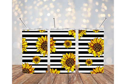 Sunflowers & Stripes Tumbler